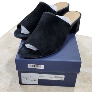 Alex and Alex Mara open toe mules women's size 10 black suede